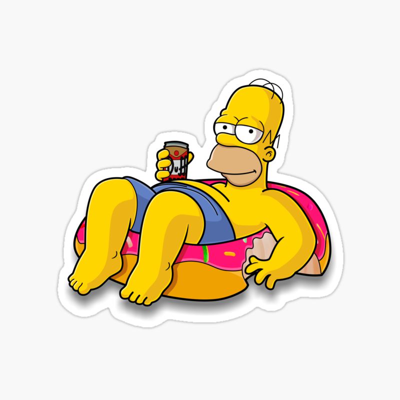 Homer Simpson chillax sticker