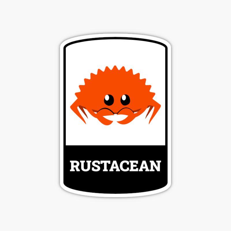 Buy Ferris The Crab Rust lang mascot sticker Online at Best Prices in ...